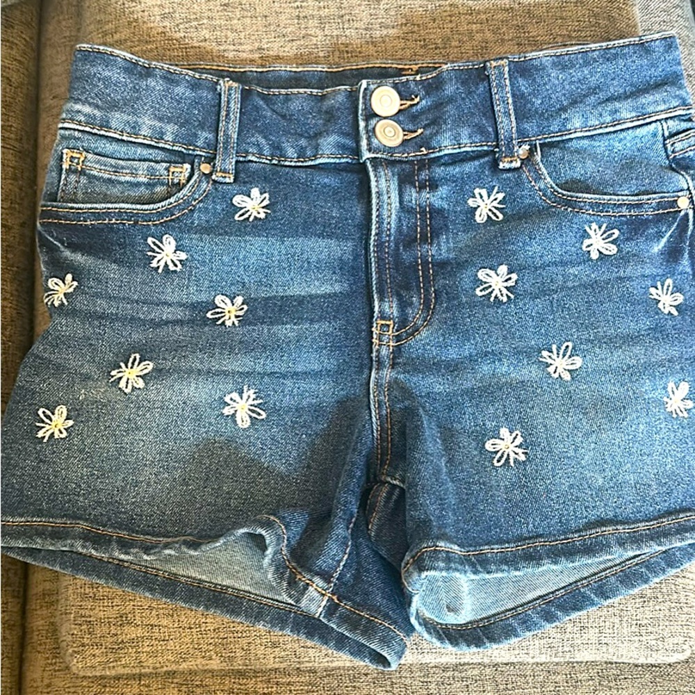 Embroidered Denim Women's Shorts